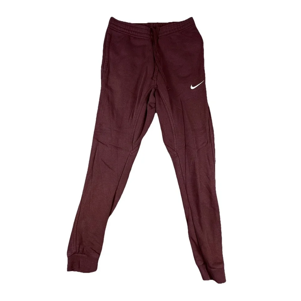 Vintage Nike Sweatpants Youth Small Burgundy Jogger Swoosh Athletic 90s‎ Sport